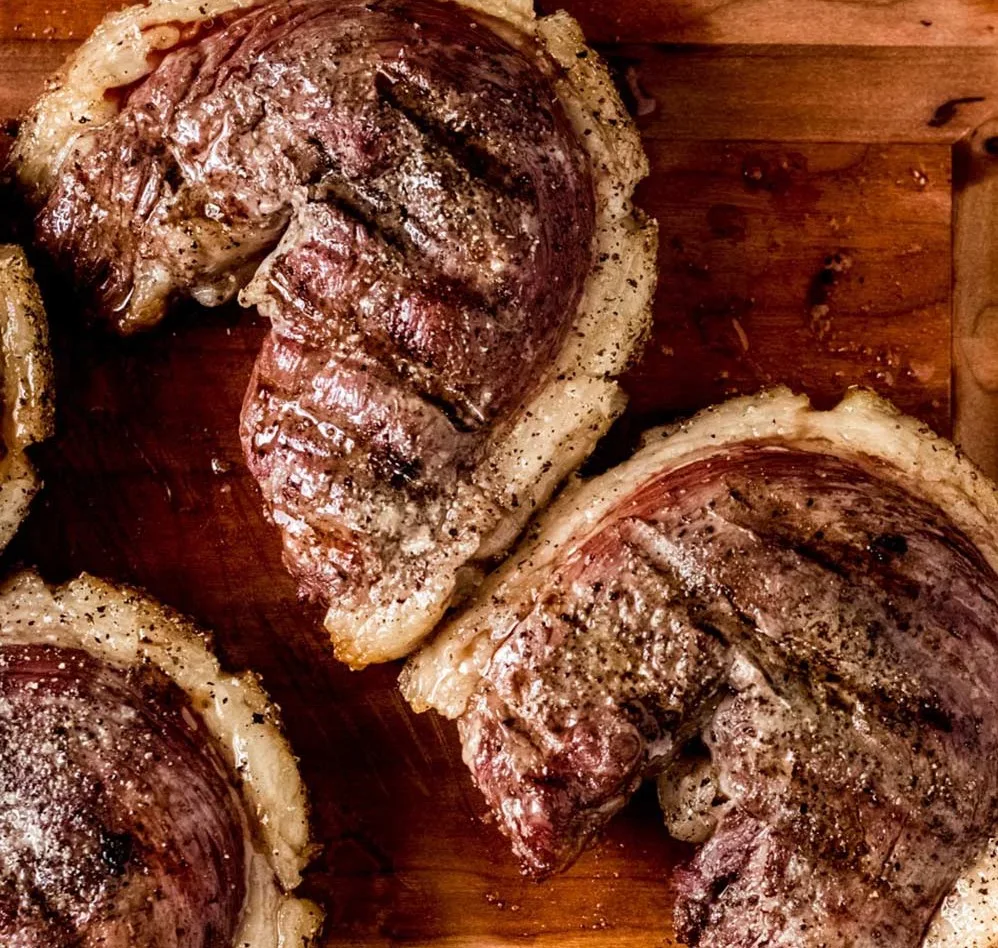 brazilian bbq dining - picahna on a cutting board