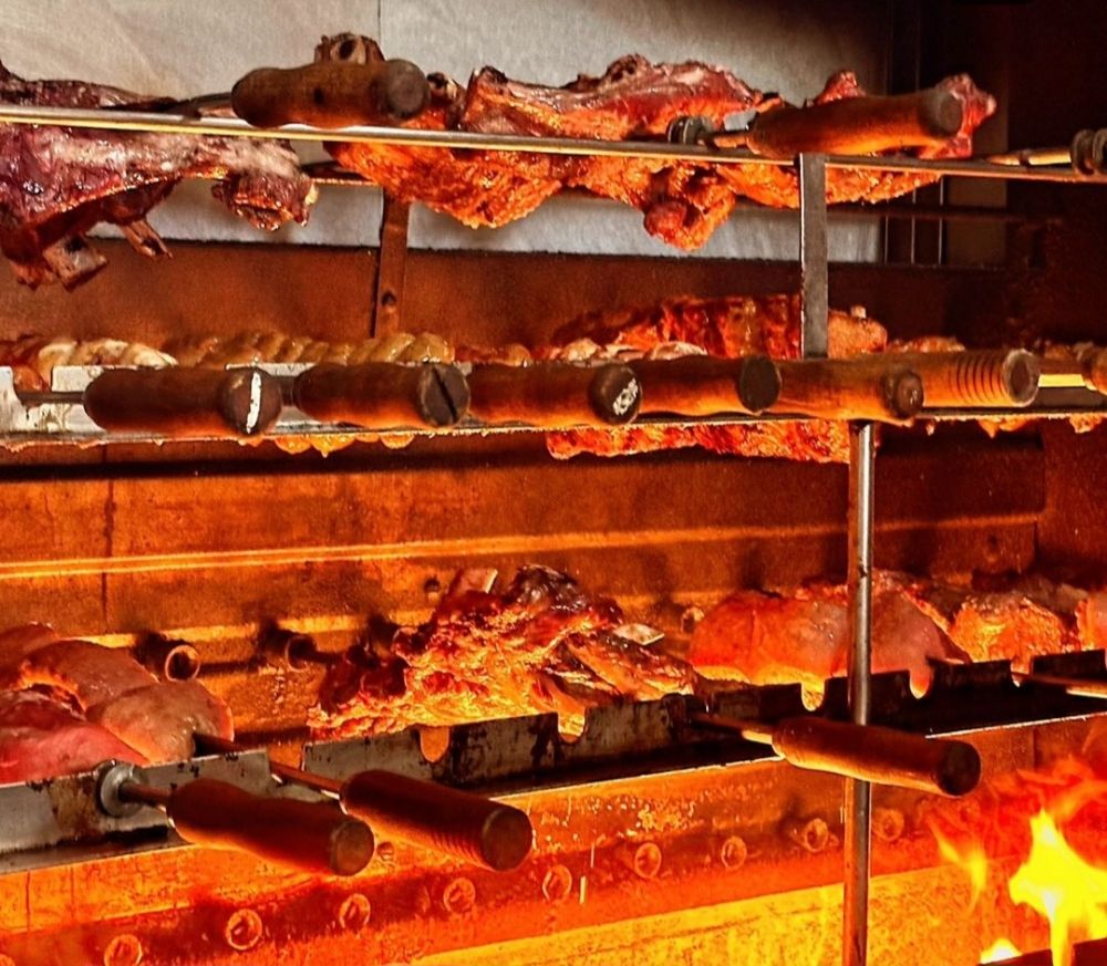 meat roasting